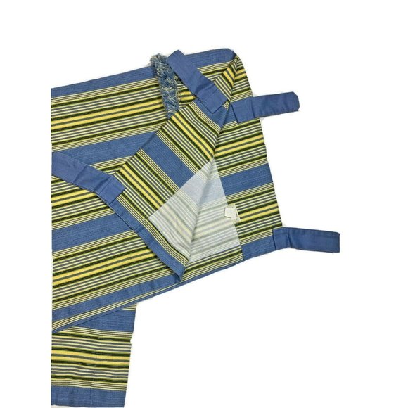 2 Discontinued Waverly Yacht Club Stripe Curtains Panels Tab Top Drapes Rare 61" - Picture 9 of 9